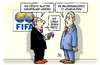 Cartoon: Blatter-Nachfolge (small) by Harm Bengen tagged blatter,nachfolger,fifa,fussball,bewerbungsfrist,geld,bestechung,korruption,harm,bengen,cartoon,karikatur