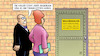 Cartoon: Brandmauertunnel (small) by Harm Bengen tagged mauer,tunnelsystem,tür,brandmauer,kein,durchgang,hintertürchen,afd,cdu,csu,harm,bengen,cartoon,karikatur
