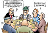 Cartoon: Bürger-Dialog (small) by Harm Bengen tagged bundesregierung,bürgerdialog,deutschland,wichtig,bier,kurzen,stammtisch,merkel,gabriel,harm,bengen,cartoon,karikatur