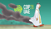 Cartoon: COP-Präsident Al Jaber (small) by Harm Bengen tagged qualm,rauch,präsident,al,jaber,öl,fossile,energieträger,aussteigen,cop28,klimakonferenz,dubai,harm,bengen,cartoon,karikatur