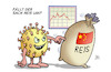 Cartoon: Corona und Wirtschaft (small) by Harm Bengen tagged sack,reis,coronavirus,krankheit,pandemie,china,wirtschaft,harm,bengen,cartoon,karikatur