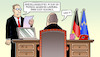 Cartoon: Cum-EX-Einstellungsurteil (small) by Harm Bengen tagged einstellungsurteil,cum,ex,skandal,prozess,warburg,bank,olearius,scholz,erinnerungslücken,harm,bengen,cartoon,karikatur
