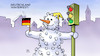 Cartoon: Deutschland winterfest (small) by Harm Bengen tagged deutschland,winterfest,corona,ampel,scholz,schneemann,fahne,harm,bengen,cartoon,karikatur