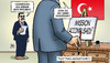 Cartoon: Erdogan und IS (small) by Harm Bengen tagged mission,accomplished,nachrichten,kobane,kurden,tuerkei,praesident,erdogan,is,schild,militaer,harm,bengen,cartoon,karikatur