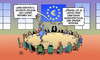 Cartoon: Euro-Gruppe zu Portugal (small) by Harm Bengen tagged euro,gruppe,portugal,europa,eu,kollege,beruhigen,sanktionen,spanien,defizit,harm,bengen,cartoon,karikatur