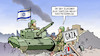 Cartoon: Feuerpause Gaza (small) by Harm Bengen tagged feuerpause,panzer,schiessen,rauch,gaza,israel,hamas,palästina,terror,krieg,harm,bengen,cartoon,karikatur