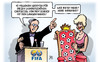 Cartoon: FIFA-Wahl (small) by Harm Bengen tagged fifa,wahl,präsident,versteigerung,chef,sessel,scheich,infantino,fussball,korruption,bestechung,harm,bengen,cartoon,karikatur