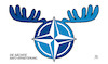 Cartoon: Finnland in NATO (small) by Harm Bengen tagged finnland,nato,erweiterung,elch,geweih,russland,ukraine,krieg,harm,bengen,cartoon,karikatur