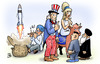 Cartoon: Indischer Raketentest (small) by Harm Bengen tagged indischer,raketentest,langstreckenraketen,atomraketen,atomar,krieg,bedrohung,gleichgewicht,china,indien,usa,europa,stier,iran,nordkorea