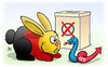 Cartoon: Kaninchen starrt auf Schlange (small) by Harm Bengen tagged kaninchen,starren,schlange,afd,partei,landtagswahlen,rechtsradikal,angst,laehmung,deutschland,harm,bengen,cartoon,karikatur