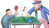 Cartoon: Korea-Pingpong (small) by Harm Bengen tagged nord,korea,raketentests,pingpong,spiel,kim,jong,un,uncle,sam,usa,tischtennis,harm,bengen,cartoon,karikatur