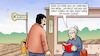 Cartoon: Landbild (small) by Harm Bengen tagged landbild,schuld,susemil,ausländer,flüchtling,bushaltestelle,merz,stadtbild,migration,rassismus,hetze,harm,bengen,cartoon,karikatur
