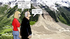 Cartoon: Lötschental (small) by Harm Bengen tagged lötschental,wallis,berg,ruft,klimawandel,gletscher,bergsturz,harm,bengen,cartoon,karikatur