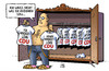 Cartoon: Mindestlohn (small) by Harm Bengen tagged mindestlohn,cdu,kehrtwende,partei,merkel,gewerkschaften,lohn,grenze,untergrenze,koalition,lohnuntergrenze