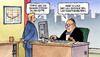 Cartoon: Obamas Bankenplan (small) by Harm Bengen tagged obama,usa,banken,plan,kette,finanzkrise,investment,kredite