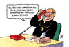 Cartoon: Opfer-Hotline (small) by Harm Bengen tagged opfer hotline katholisch kirche missbrauch bischof pfarrer priester telefon paedophil verbrechen kind kleenex