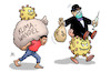 Cartoon: Oxfam-Bericht (small) by Harm Bengen tagged armut,reichtum,entwicklungsländer,corona,virus,klimawandel,kapitalist,spritze,geldsack,oxfam,last,tragen,harm,bengen,cartoon,karikatur
