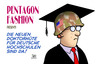 Cartoon: Pentagon Fashion (small) by Harm Bengen tagged pentagon,usa,verteidigungsministerium,fashion,doktorhuete,doktorhut,deutsche,hochschulen,universitaet,rüstung,forschung,finanzierung,geld,harm,bengen,cartoon,karikatur