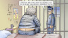 Cartoon: Platini-Verhaftung (small) by Harm Bengen tagged platini,verhaftung,fifa,korruption,bestechung,wm,katar,fussball,knast,gefaengnis,harm,bengen,cartoon,karikatur