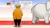 Cartoon: Pompeo (small) by Harm Bengen tagged pompeo,aussenminister,usa,merkel,besuch,elefant,harm,bengen,cartoon,karikatur