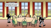 Cartoon: Probesitzen (small) by Harm Bengen tagged g7,schloss,elmau,kosten,tisch,geldsäcke,gipfel,harm,bengen,cartoon,karikatur