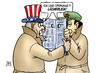 Cartoon: Spionage China-USA (small) by Harm Bengen tagged spionage,china,usa,nsa,internet,wirtschaftsspionage,hacker,it,computer,harm,bengen,cartoon,karikatur