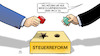 Cartoon: Steuerreform passt (small) by Harm Bengen tagged steuerreform,zusammenstecken,kinderspiel,steckspiel,harm,bengen,cartoon,karikatur