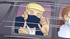 Cartoon: Trump-Ausflug (small) by Harm Bengen tagged ausflug,krankenhaus,stinkefinger,winken,donald,trump,corona,virus,infektion,krank,harm,bengen,cartoon,karikatur