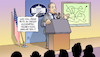 Cartoon: Trump-Kurs (small) by Harm Bengen tagged trump kurs aussenministerium spicer usa pressekonferenz harm bengen cartoon karikatur