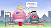 Cartoon: Trump und Kim (small) by Harm Bengen tagged rakete,grösse,trump,kim,jong,un,usa,nordkorea,drohungen,harm,bengen,cartoon,karikatur