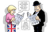 Cartoon: UK-Wahl-Ergebnis (small) by Harm Bengen tagged uk,gb,wahl,ergebnis,may,brexit,harm,bengen,cartoon,karikatur