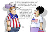 Cartoon: US-Strafzölle (small) by Harm Bengen tagged usa,europa,zollstreit,eu,kaese,wein,strafzölle,flugzeug,harm,bengen,cartoon,karikatur