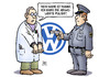 Cartoon: VW-Manni (small) by Harm Bengen tagged manni,vw,polizei,bauernopfer,abgaswerte,abgasskandal,manipuliert,manipulieren,harm,bengen,cartoon,karikatur