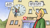 Cartoon: Zeitarbeit (small) by Harm Bengen tagged zeitarbeit,zeit,arbeit,bundesagentur,arbeitsamt,statistik,aufschwung,leiharbeiter,uhr