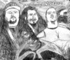 Cartoon: Pantera (small) by LeMommio tagged pantera,heavy,metal,band