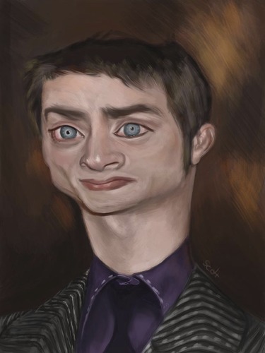 Cartoon: Hobbit (medium) by jonesmac2006 tagged caricature,actor,hobbit,elijah,woods