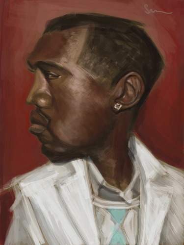 Cartoon: Kanye (medium) by jonesmac2006 tagged caricature