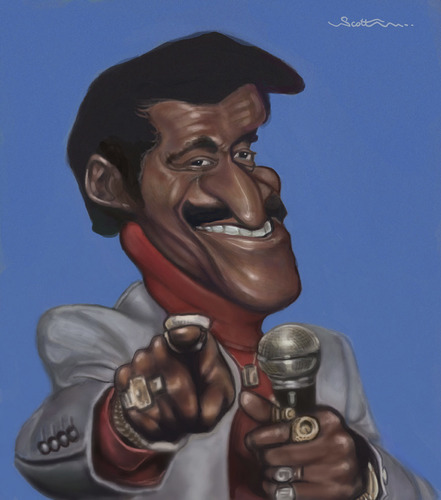 Cartoon: Sammy Davis JNR (medium) by jonesmac2006 tagged caricature