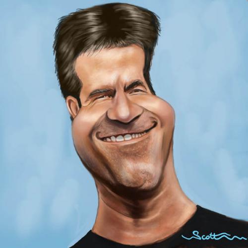 Cartoon: Simon Cowell caricature (medium) by jonesmac2006 tagged caricature,cartoon