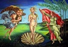 Cartoon: rebirth of Venus (small) by Sanni tagged frühling