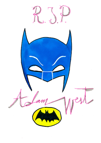 Cartoon: R.I.P. Adam West _1 (medium) by csamcram tagged adamwest,batman,rip,tribute,television,dccomics,warnerbros