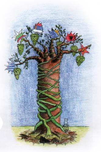 Cartoon: Balkan Tree (medium) by MelgiN tagged balkan,nationalism