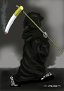 Cartoon: sigara oldurur (small) by muharrem akten tagged sigaratte killer live reaper