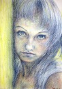 Cartoon: madlen blue (small) by nootoon tagged girl,blue,blonde,art,nootoon,ilmenau,portrait