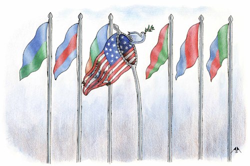 Cartoon: flags (medium) by ASKIN AYRANCIOGLU tagged flags