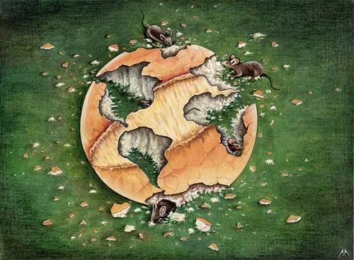 Cartoon: new world-2 (medium) by ASKIN AYRANCIOGLU tagged askin