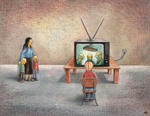 Cartoon: tv (medium) by ASKIN AYRANCIOGLU tagged askin