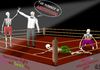 Cartoon: Pandemic fight (small) by Dadaphil tagged pandemic,aids,boxing,swineflu,birdflu,boxen,schweinegrippe,vogelgrippe,grippe