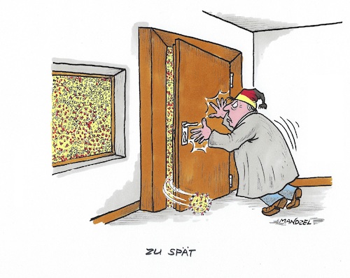 Cartoon: Coronavirus in Deutschland (medium) by mandzel tagged corona,pandemie,panik,chaos,hysterie,corona,pandemie,panik,chaos,hysterie