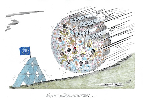 Cartoon: Da helfen keine Barrieren (medium) by mandzel tagged eu,flüchtlinge,asyl,gesetze,uneinigkeit,finanzen,konferenz,eu,flüchtlinge,asyl,gesetze,uneinigkeit,finanzen,konferenz